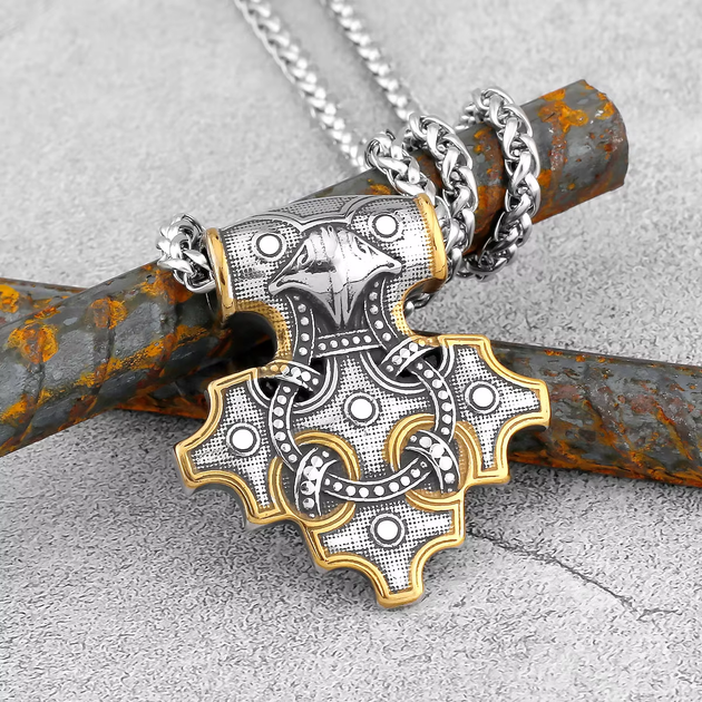 Підвіска амулет у скандинавському стилі Thor's Hammer «Молот Тора» 44.3 * 40 мм [WJ-1014] Viking - зображення 3