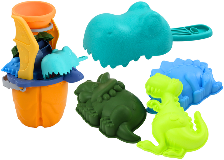  Zestaw do piasku LEAN Toys Dinozaur 7 elementów 18544 (5905991021636) - obraz 3