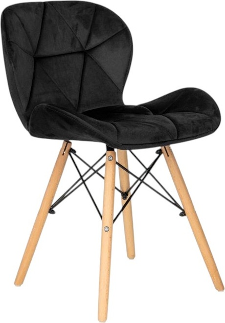 Zestaw krzeseł do kuchni i salonu ModernHome by Multistore KJC208 4 szt Black (5905817000692) - obraz 2