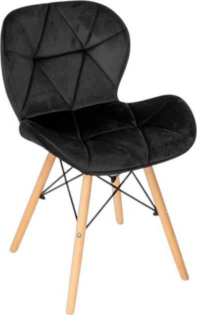 Zestaw krzeseł do kuchni i salonu ModernHome by Multistore KJC208 4 szt Black (5905817000692) - obraz 5