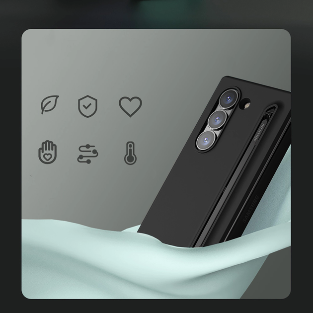 Etui plecki Nillkin Flex Pure Fold Case do Samsung Galaxy Fold 6 5G Black (6902048281547) - obraz 6