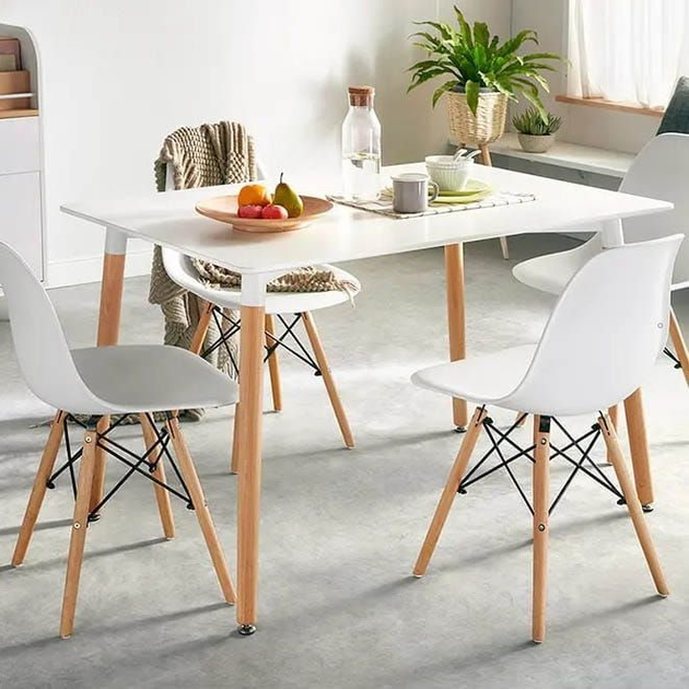 Stół do jadalni ModernHome by Multistore 120 x 80 cm biały (5903769977055) - obraz 5