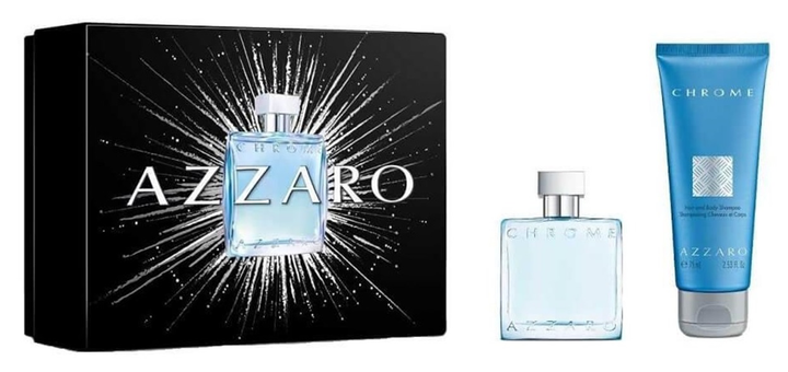 Zestaw męski Azzaro Chrome Woda toaletowa 50 ml + Żel pod prysznic 75 ml (3614274306460) - obraz 1