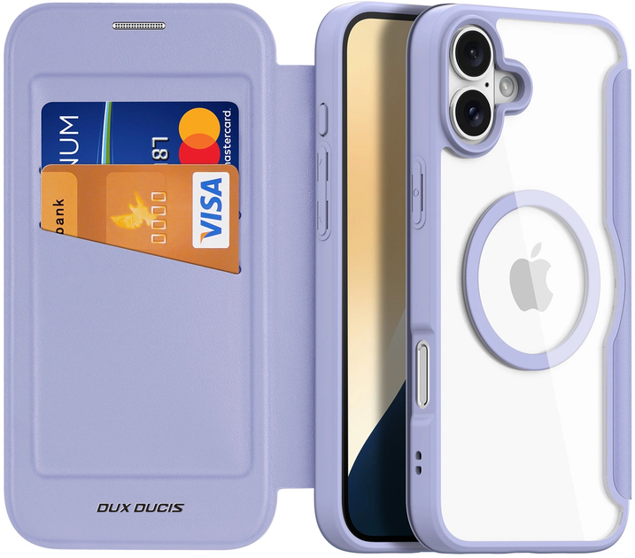 Etui z klapką Dux Ducis Skin X Pro do Apple iPhone 16 Purple (6934913004449) - obraz 2