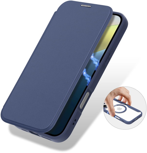 Etui z klapką Dux Ducis Skin X Pro do Apple iPhone 16 Blue (6934913004432) - obraz 7