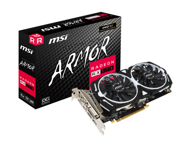 Відеокарта MSI Radeon RX 570 ARMOR 4G OC - Фото 1 Відеокарта MSI Radeon RX 570 ARMOR 4G OC - изображение 1