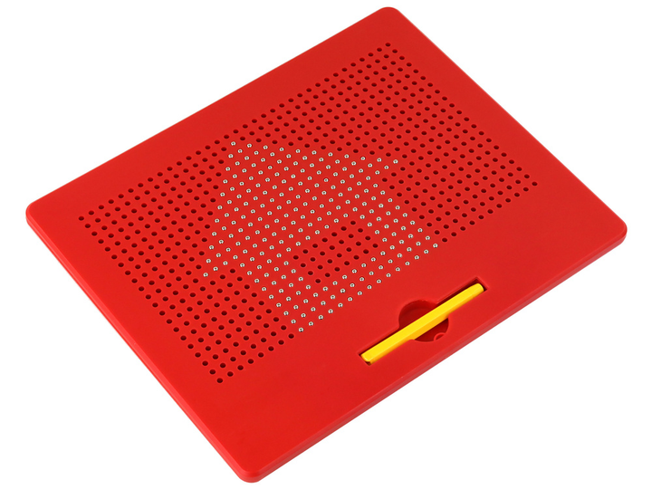Мозаїка магнітна LEAN Toys MagPad червона, кульки і шаблони, 714 ел. (5905991002642) - зображення 3