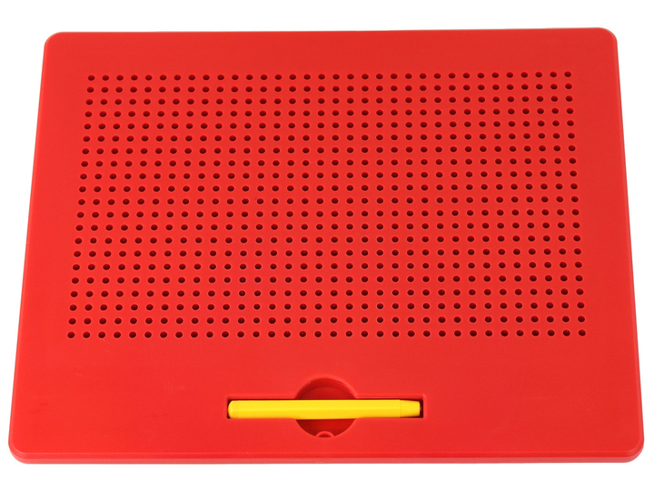 Мозаїка магнітна LEAN Toys MagPad червона, кульки і шаблони, 714 ел. (5905991002642) - зображення 4