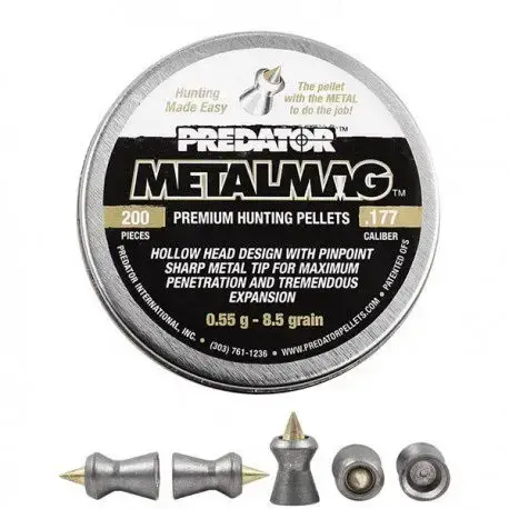 Пули JSB Exact Predator Metalmag 4.5мм, 0.55г, 200шт - изображение 2