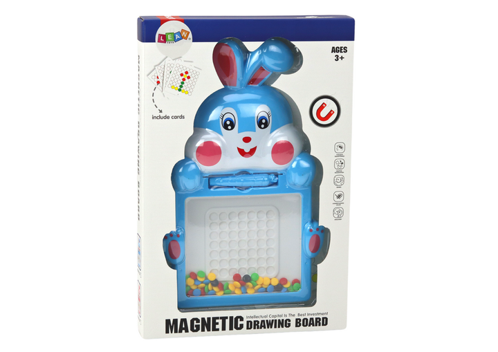 Мозаїка магнітна LEAN Toys Зайчик, блакитна, 7 візерунків, стилус (5905991006336) - зображення 3