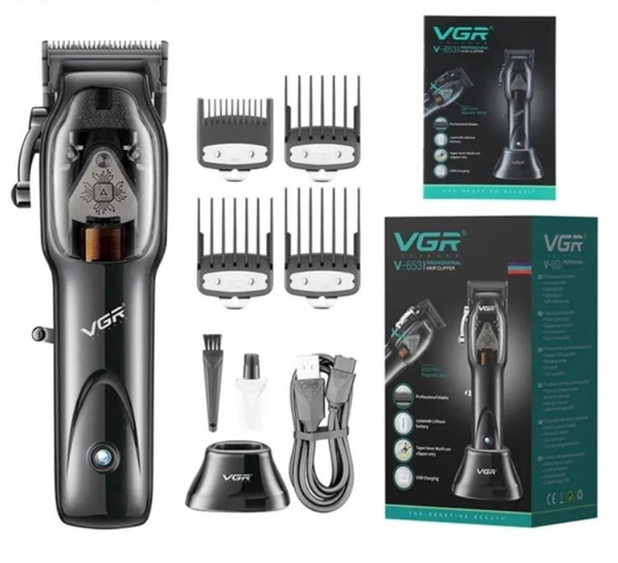 Машинка для стриження волосся VGR V-653, чорна - изображение 1