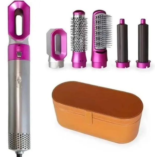 Стайлер для волосся 5 в 1 Hair Brush 9234, рожевий - изображение 1
