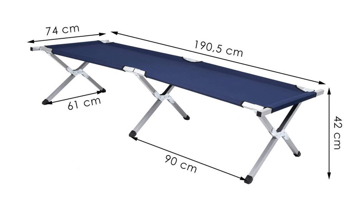 Ліжко кемпінгове Springos CS0089 Темно-синє (5907719455341) - зображення 10