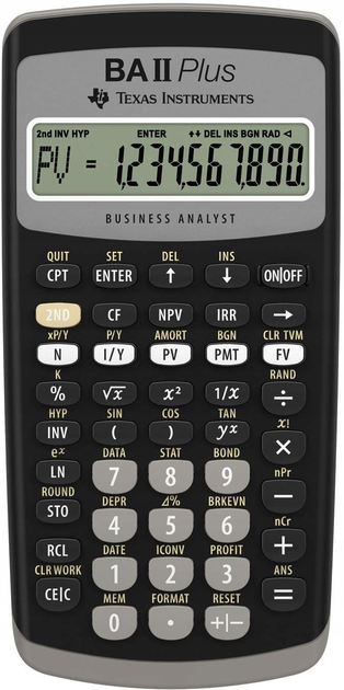 Kalkulator Texas Instruments BAll Plus Financial Calculator (3243480107068) - obraz 1