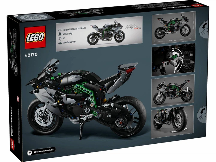 Конструктор LEGO Technic Мотоцикл Kawasaki Ninja H2R 643 деталей (42170) - Фото 2 Конструктор LEGO Technic Мотоцикл Kawasaki Ninja H2R 643 деталей (42170) - изображение 2