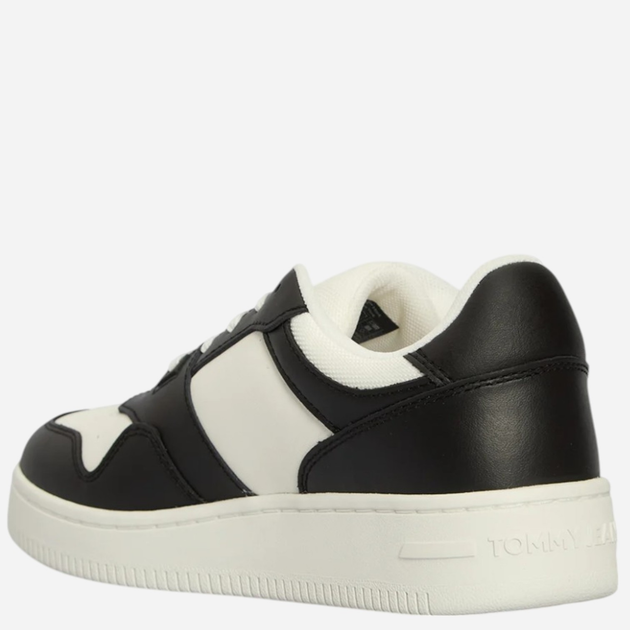 Sneakersy damskie skórzane Tommy Jeans EN0EN02505-0GS 39 Białe z czarnym (8720638359067) - obraz 3