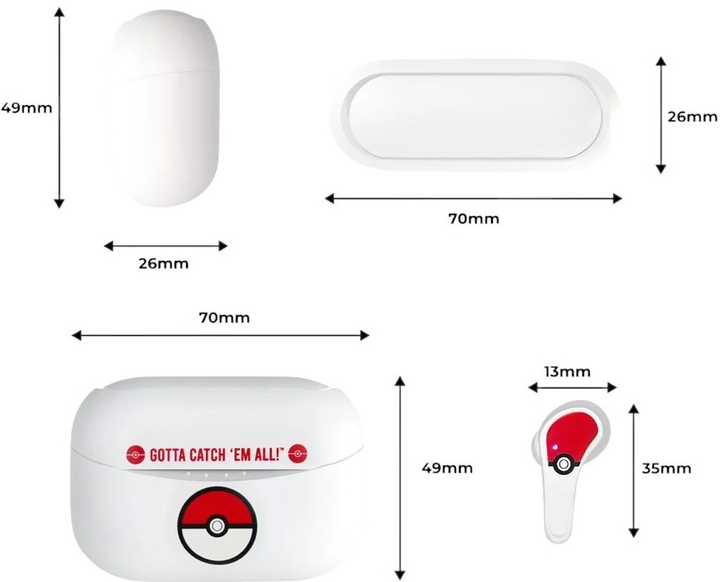 Навушники OTL Technologies TWS Pokemon PK0860 (5055371624015) - зображення 7