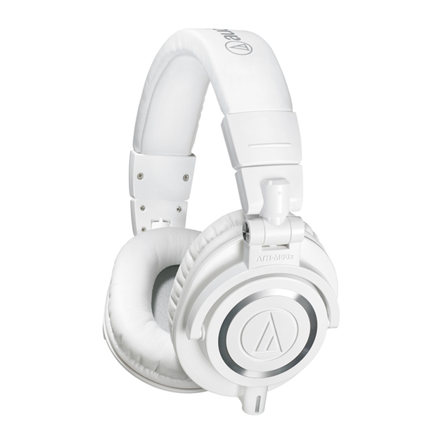 Провідні професійні навушники Audio-Technica ATH-M50X з вбудованими басами, роз'єм 3,5 мм Білі - Фото 1 Провідні професійні навушники Audio-Technica ATH-M50X з вбудованими басами, роз'єм 3,5 мм Білі - изображение 1