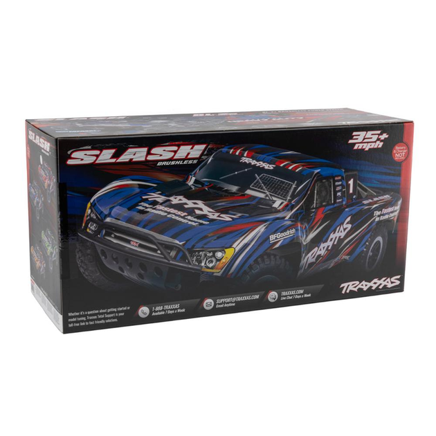 Машинка на радіокеруванні Traxxas Slash BL-2s HD 1/10 RTR 2WD Brushless Short Course Truck (58334-4 Blue) - зображення 5