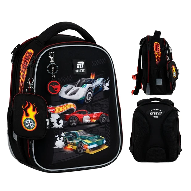 Шкільний набір Kite Education Hot Wheels SET_HW25-555S (рюкзак, пенал, сумка) - зображення 2