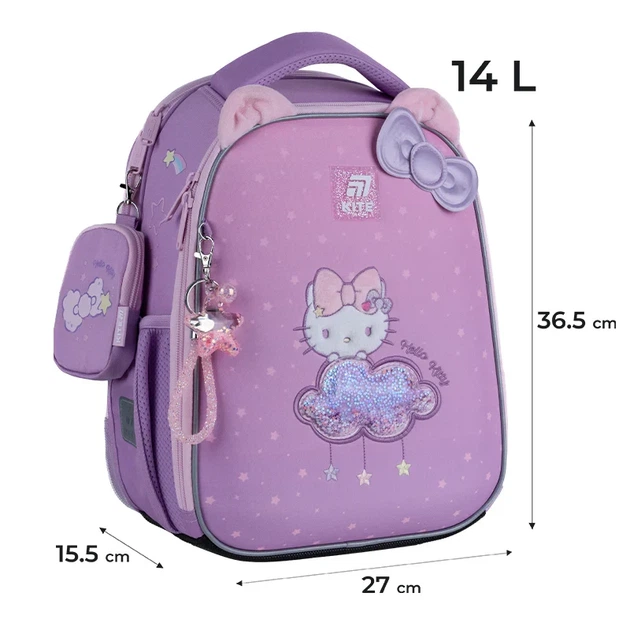 Шкільний набір Kite Education Hello Kitty SET_HK25-555S (рюкзак, пенал, сумка) - Фото 3 Шкільний набір Kite Education Hello Kitty SET_HK25-555S (рюкзак, пенал, сумка) - зображення 3