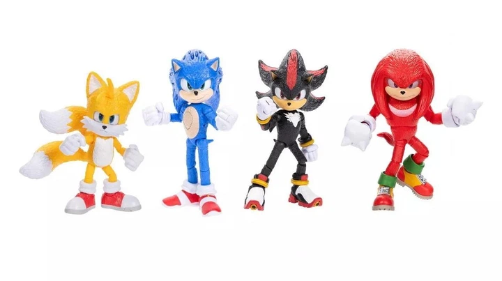 Набор фигурок Ёжик Соник 3 Тейлз, Соник, Наклз, Шэдоу Sonic the