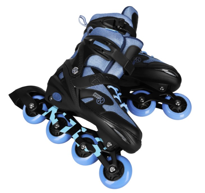 Rolki Nils Extreme NA0189 Moonbean z zestawem ochraniaczy roz. 39-42 L LED Niebieskie (5907695565263) - obraz 5