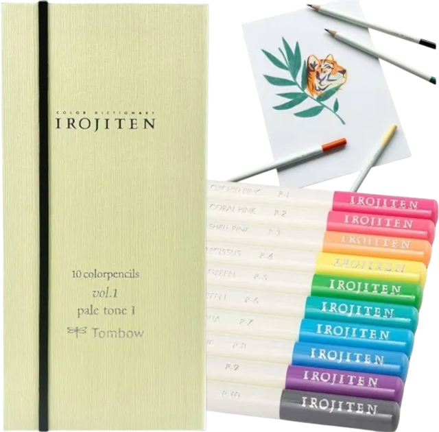Набір кольорових олівців Tombow Irojiten Pale tone l 10 шт (4003198856608) - зображення 6