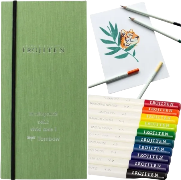 Набір кольорових олівців Tombow Irojiten Vivid tone l 10 шт (4003198856639) - зображення 6