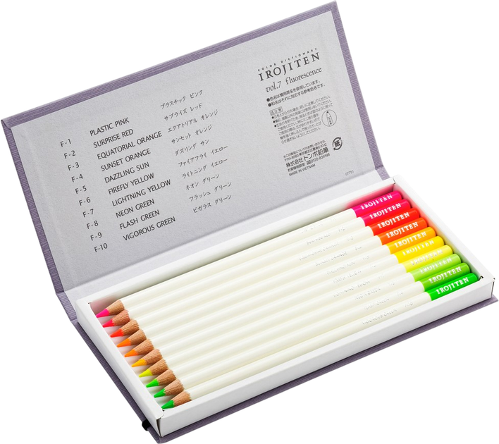 Набір кольорових олівців Tombow Irojiten Fluorescence l 10 шт (4003198856660) - зображення 6