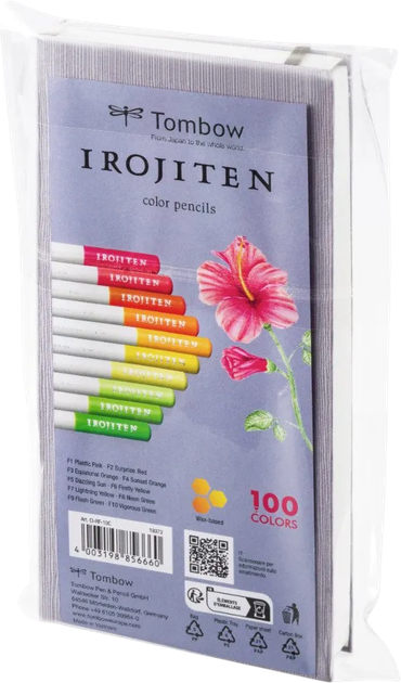 Набір кольорових олівців Tombow Irojiten Fluorescence l 10 шт (4003198856660) - зображення 2