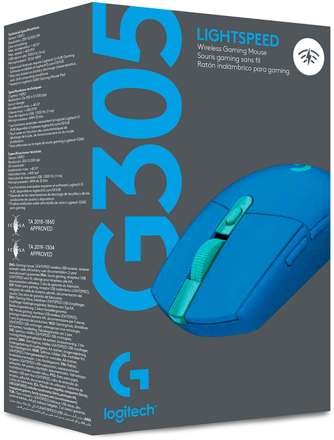 Мышь игровая беспроводная Logitech G304 Lightspeed Blue(910-006016) - изображение 8