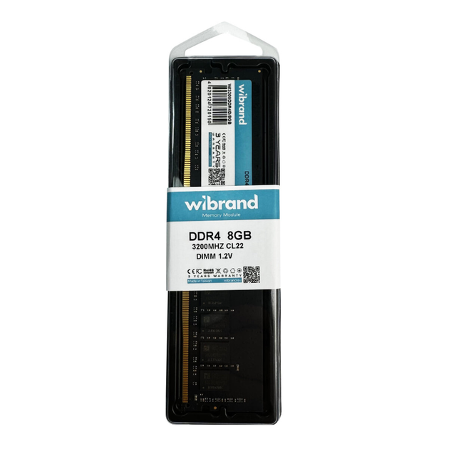 Оперативная память DDR4 Wibrand 8GB 3200MHz CL22 DIMM (WI3200DDR4D/8GB) - изображение 2