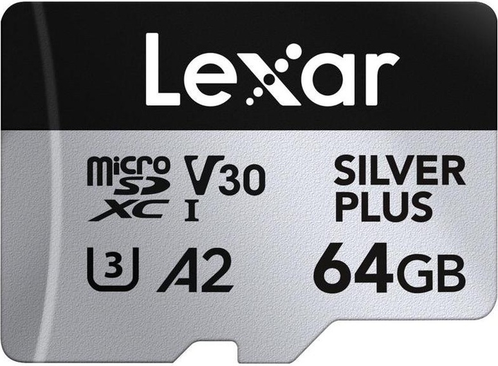 Zestaw kart pamięci Lexar Professional microSDXC SILVER Plus 64GB UHS-I A2 V30 U3 4K 2 szt. (LMSSIPL064G-B2ANG) - obraz 2