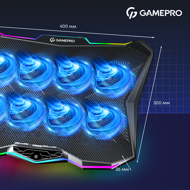 Охолоджуюча підставка для ноутбука Gamepro CP680 - зображення 16