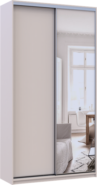 Шкаф купе Doros Сити Лайт Кашемир 1 ДСП/1 зеркало 120х45х225 см (80736338) - изображение 2