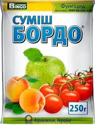 Фунгіцид Суміш бордо 250 г - Фото 1 Фунгіцид Суміш бордо 250 г - изображение 1