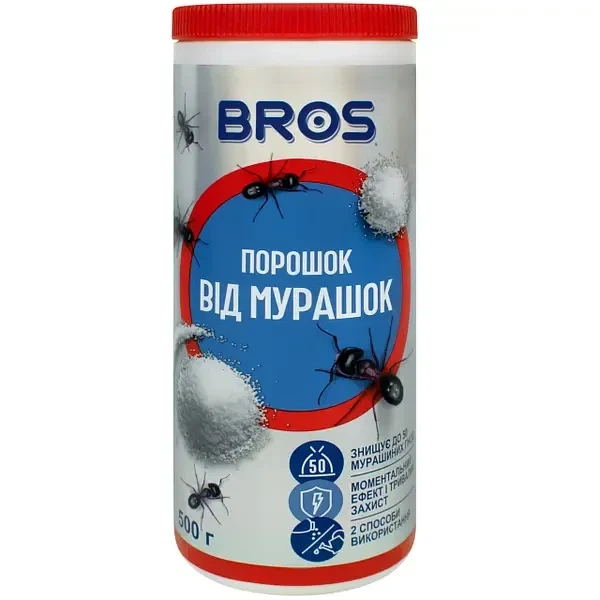 Порошок від комах Bros 500 г - Фото 1 Порошок від комах Bros 500 г - зображення 1