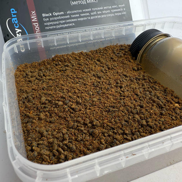 Метод мікс Crazy Carp Black Opium чорний опіум 400г MMIXBO400 - Фото 3 Метод мікс Crazy Carp Black Opium чорний опіум 400г MMIXBO400 - изображение 3