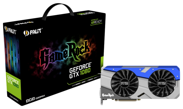 Відеокарта Palit GeForce GTX 1080 GameRock Premium Edition 8GB GDDR5X (NEB1080H15P2-1040G) - зображення 4
