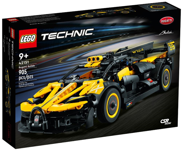 Zestaw klockow LEGO Technic Bugatti Bolide 905 elementow (42151) (955555909149880) - Outlet - obraz 1