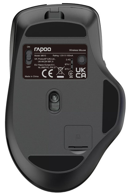 Mysz Rapoo M610 Multi-mode Wireless Black (6940056130501) - obraz 3