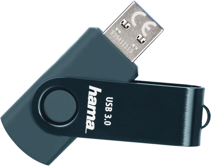 Pendrive Hama Rotate 128GB USB 3.0 Blue (4047443435903) - obraz 2