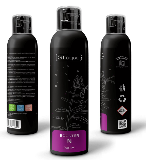 Добриво з азотом для акваріумних рослин GT Aqua Booster N 200 мл (5908252830640) - зображення 2