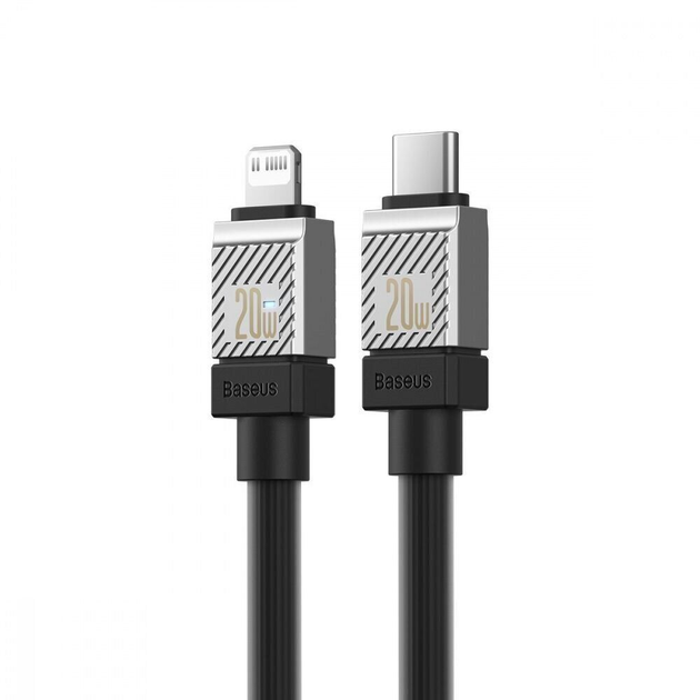 Кабель Baseus CoolPlay Series Type-C to to Lightning (20W, 2m) (CAKW000101) - Black - Фото 1 Кабель Baseus CoolPlay Series Type-C to to Lightning (20W, 2m) (CAKW000101) - Black - изображение 1