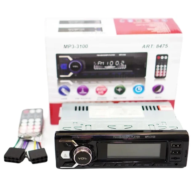 Автомагнитола RIAS 3100 1din 2xUSB+SD+AUX+Bluetooth с Пультом 4x50W для Audi, BMW, Chery, Chevrolet, Citroen, Daewoo, Fiat, Ford, Geely, Honda - изображение 4