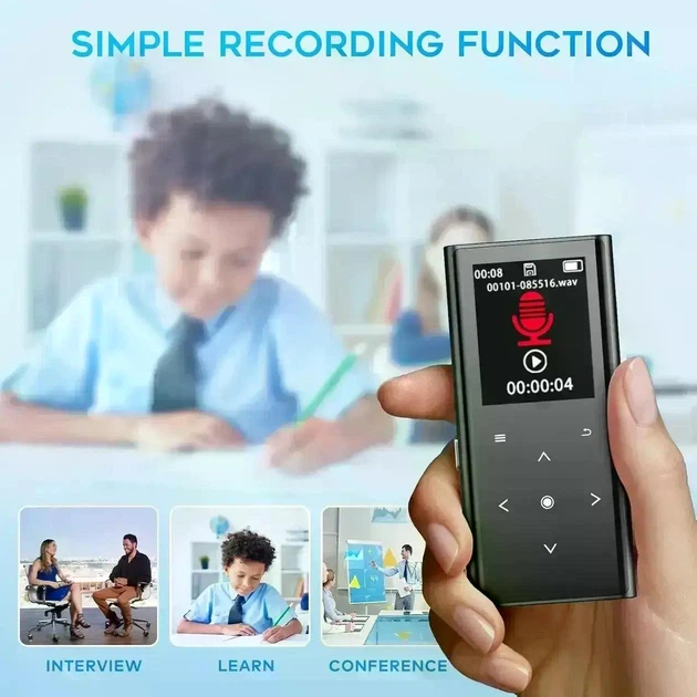 MP3 плеер ZOOAOXO M600 с Bluetooth 5.2, 64 ГБ, Встроенный HD динамик, FM-радио, Диктофон - изображение 3