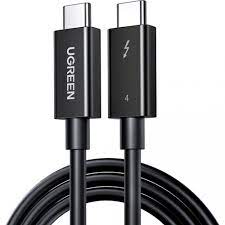 Кабель UGREEN US501 USB-C to USB-C Thunderbolt 4 Cable 0.8m Black (30389) - Фото 1 Кабель UGREEN US501 USB-C to USB-C Thunderbolt 4 Cable 0.8m Black (30389) - изображение 1