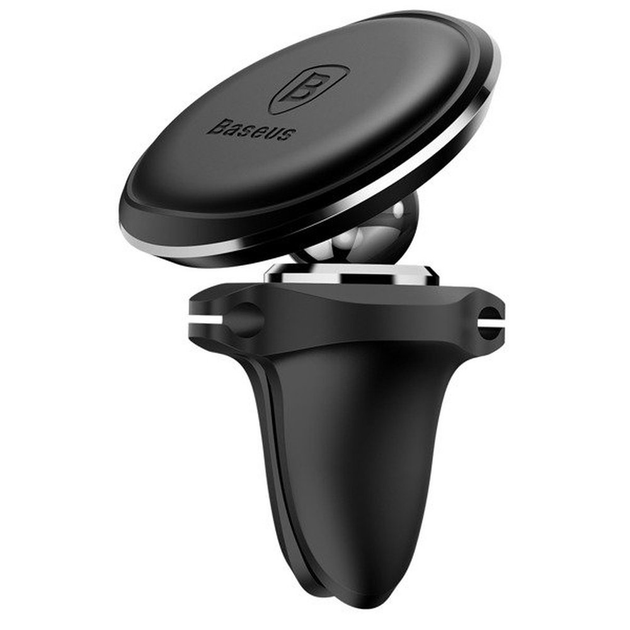 Крепление для телефона Baseus Magnetic Air Vent Car Mount Holder with cable clip Black (SUGX020001) - Фото 2 Крепление для телефона Baseus Magnetic Air Vent Car Mount Holder with cable clip Black (SUGX020001) - изображение 2