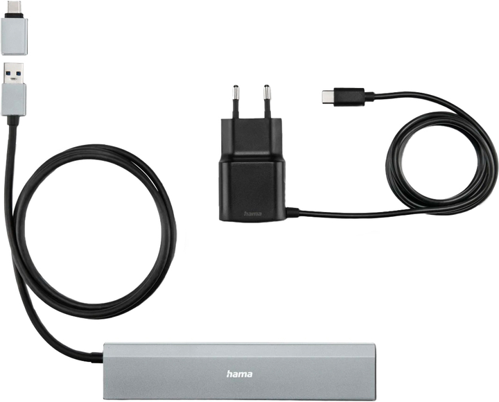 Hub USB Hama 7 x USB-A Grey (4047443491862) - obraz 5